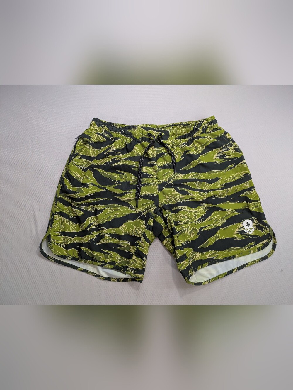 Men's Olive Green Camo Athletic Shorts